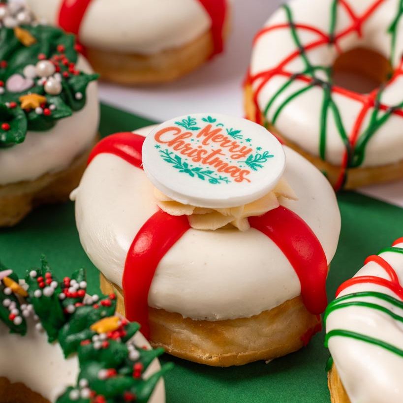 "Vegan Christmas" mini doughnut gift box (VG)